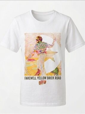 White Elton John Concert T-Shirt